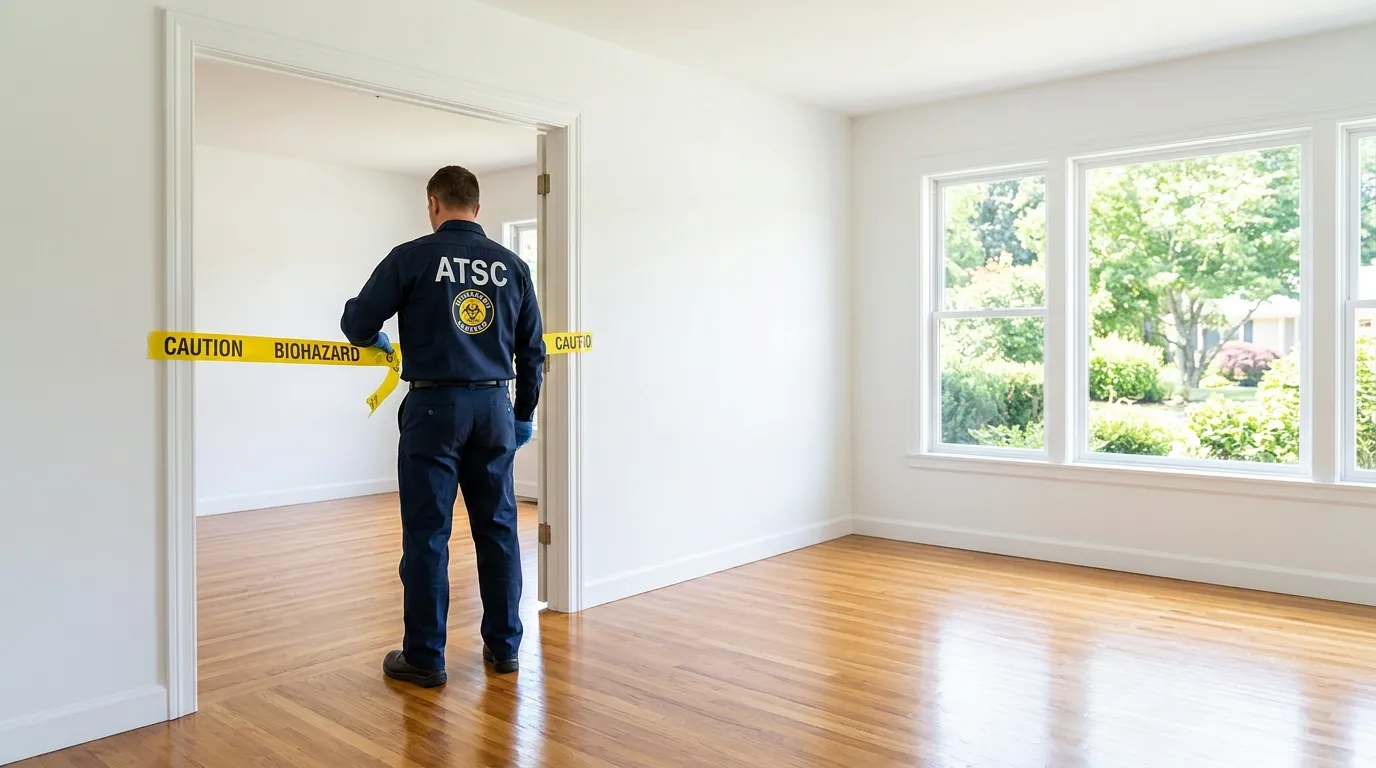 Certified biohazard cleanup crew performing Decomposition Cleanup in Cypress Hills